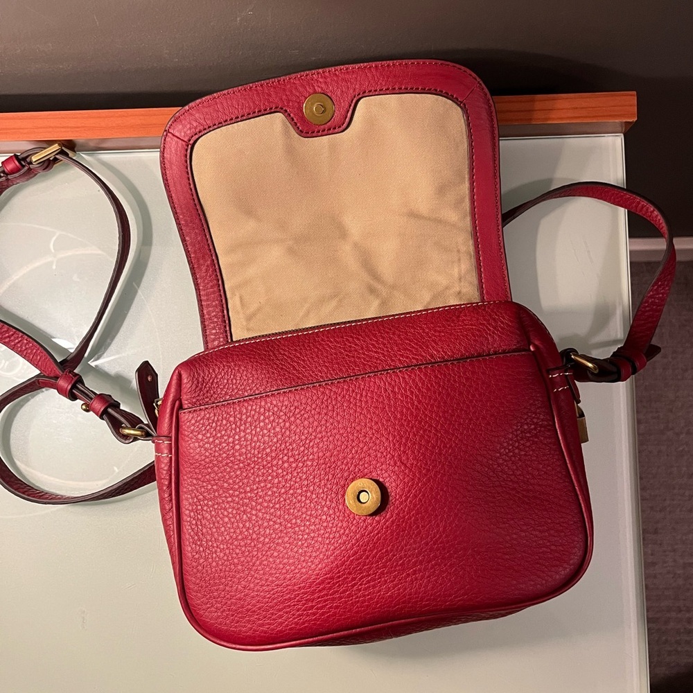 J. Crew Signet Flap Crossbody Bag in Red - Picture 3 of 7